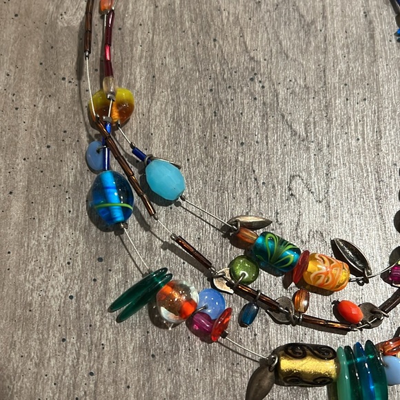 CHICO’S MULTI STRAND BEADED NECKLACE - Picture 2 of 4